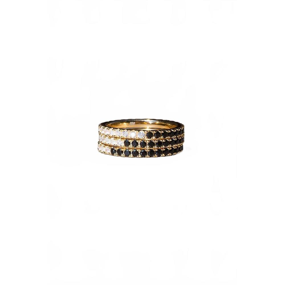 NEW NATIVE GEM women's eternity band ring in edge